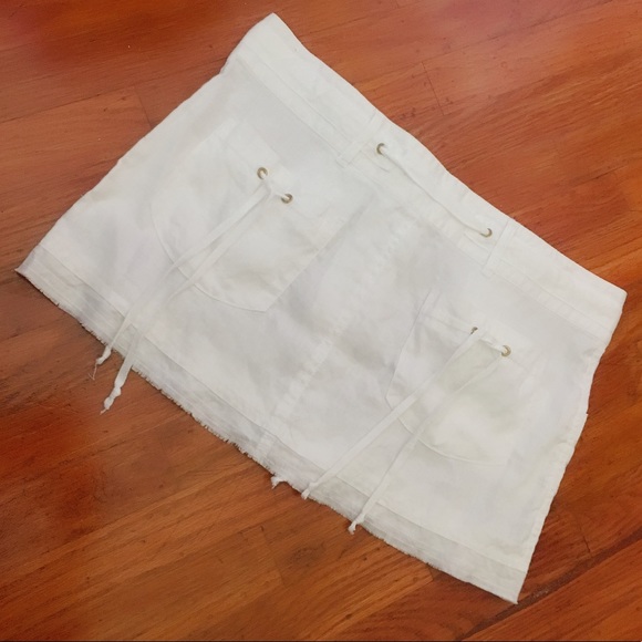 Guess White Linen Skirt - Picture 2 of 2